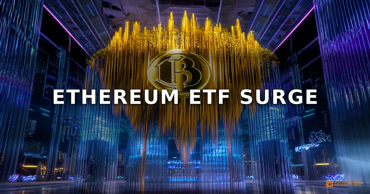 4月14日以太坊现货ETF净流入5303万美元,富达FETH净流入3806万美元居首