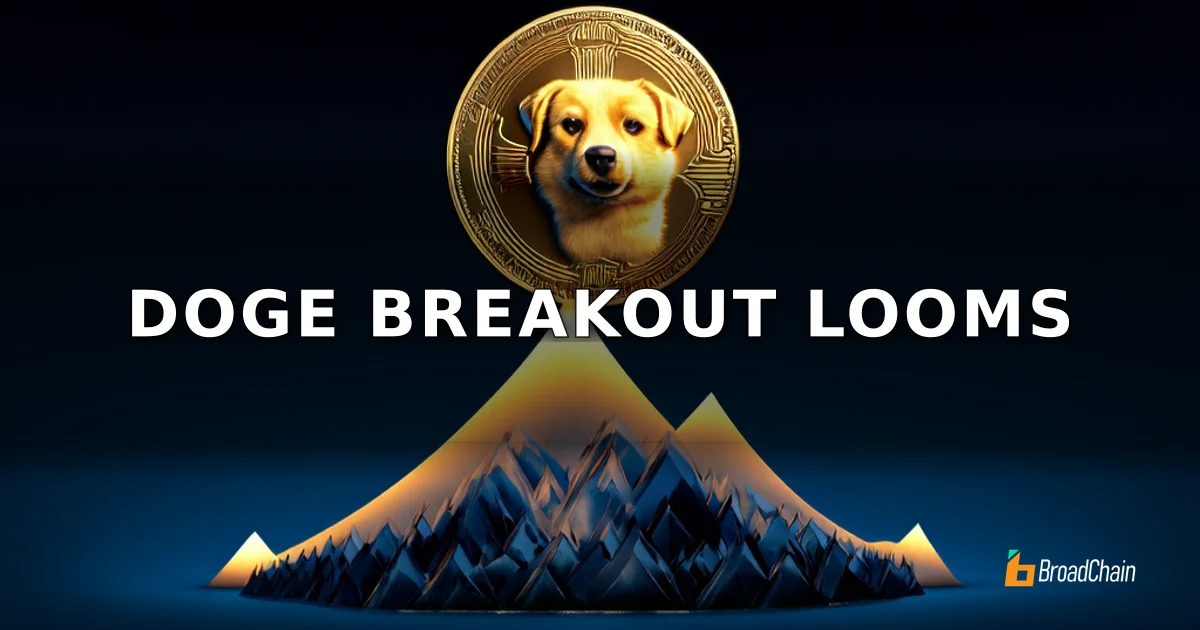 Dogecoin-Monatschart zeigt Dreieckskonsolidierung, historisches Muster deutet auf neuen Ausbruch hin