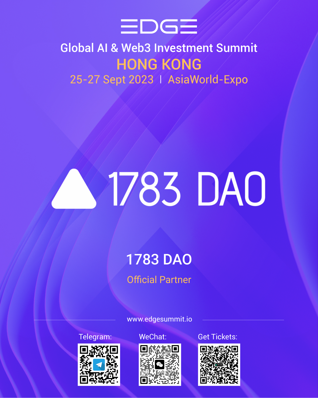 9月25日至27日EDGE全球AI&Web3投资峰会（香港）