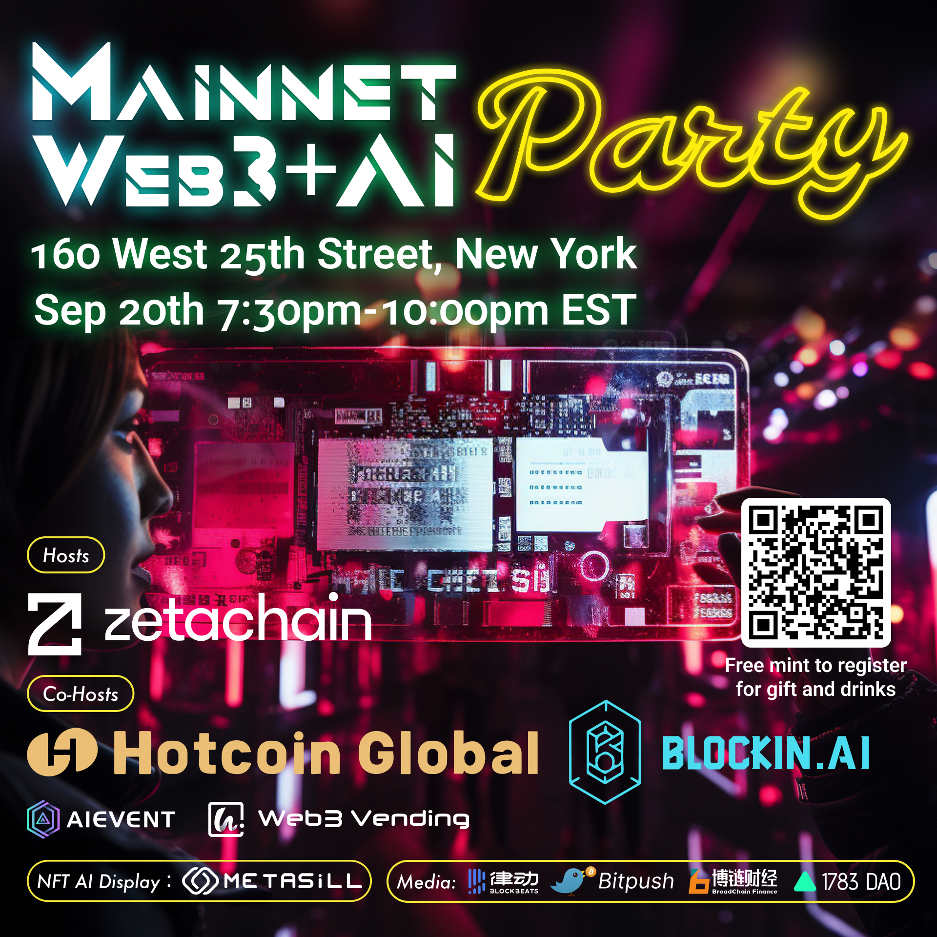 「Mainnet Web3+AI Party」9月20日在美国纽约成功举办